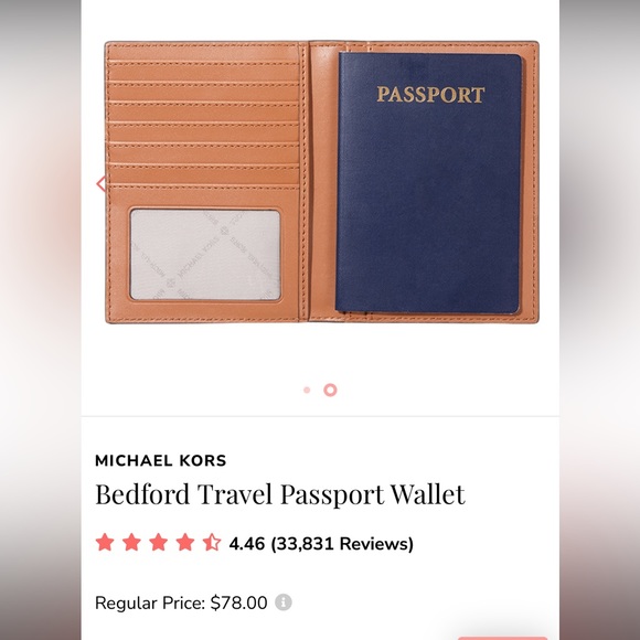 Michael Kors Bedford Travel Passport Wallet - Picture 2 of 5